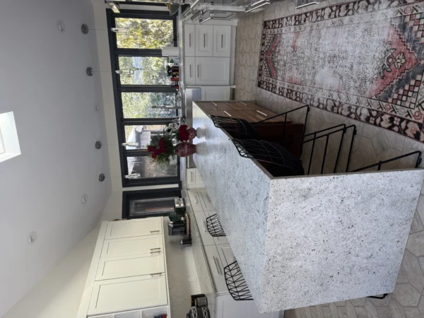 Saddle River kitchen with custom granite island